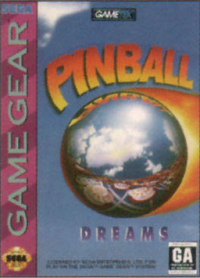 Pinball Dreams Sega Game Gear  box art